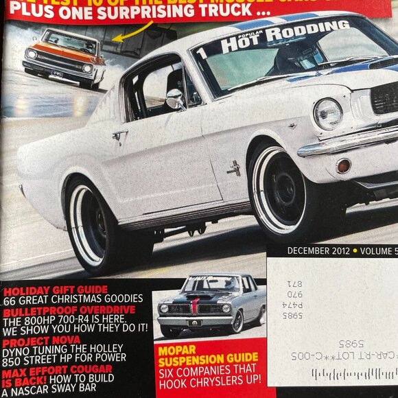 Popular Hot Rodding Magazine December 2012 Vol 52 No 12 u Muscle Car of the Year - Picture 2 of 7